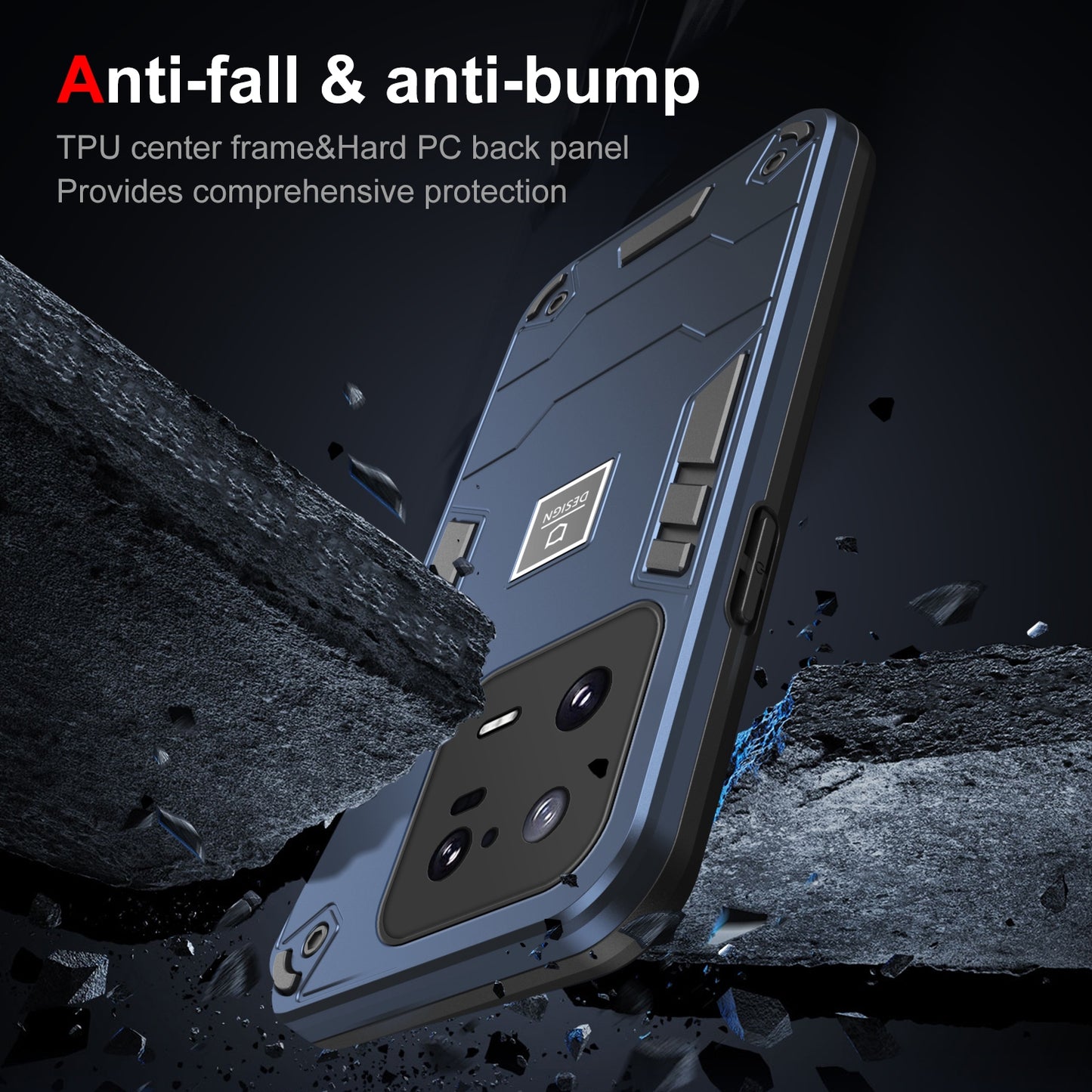 Xiaomi 13 Pro 2 in 1 Shockproof Phone Case, Rugged TPU+PC, Oil-Proof & Fingerprint Resistant, with Magnet-Ready