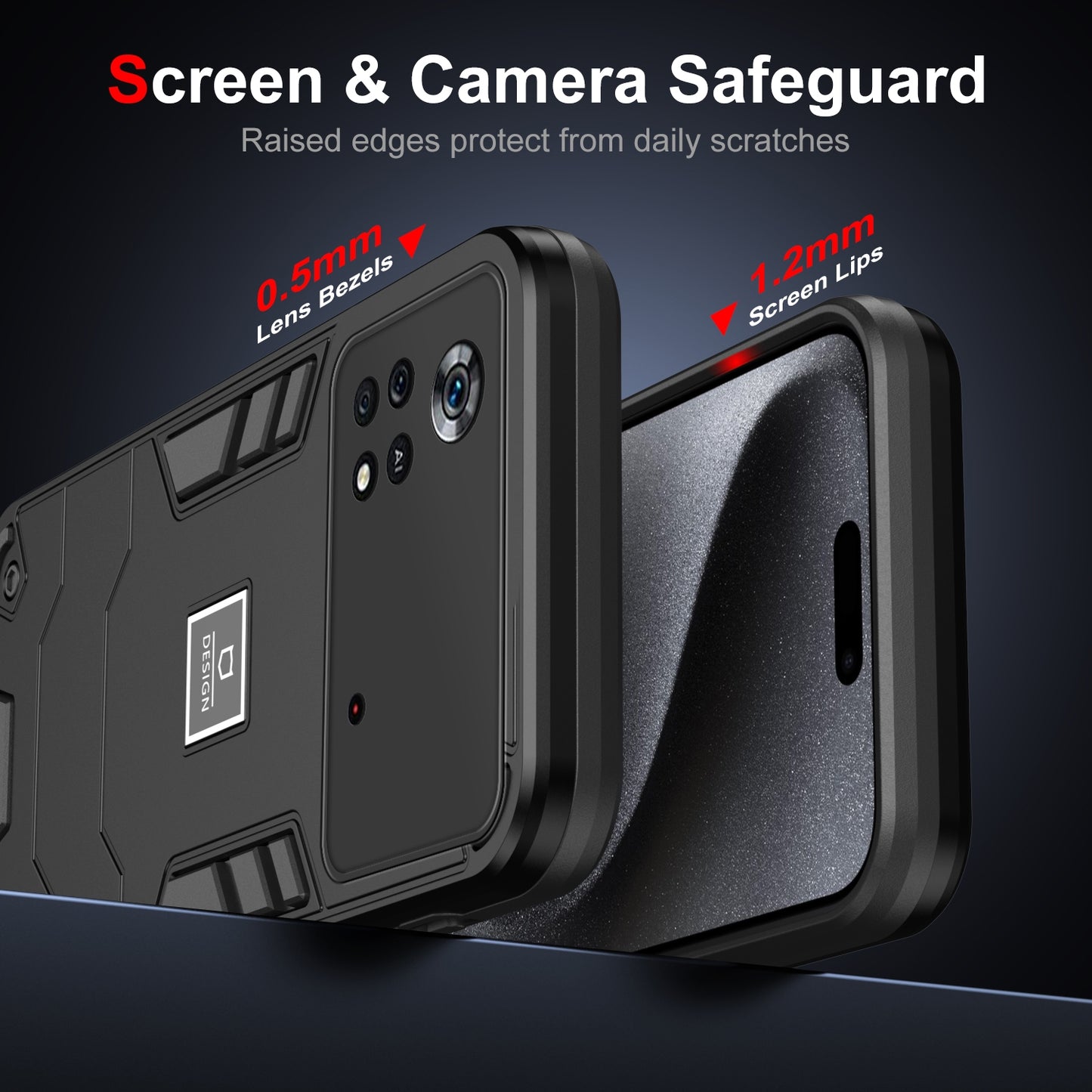 Xiaomi Poco X4 Pro 5G 2 in 1 Shockproof Phone Case, Rugged TPU+PC, Oil-Proof & Fingerprint Resistant, with Magnet-Ready