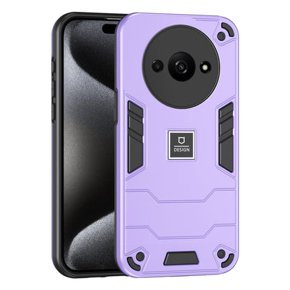 Xiaomi Redmi A3 2 in 1 Shockproof Phone Case, Rugged TPU+PC, Oil-Proof & Fingerprint Resistant, with Magnet-Ready