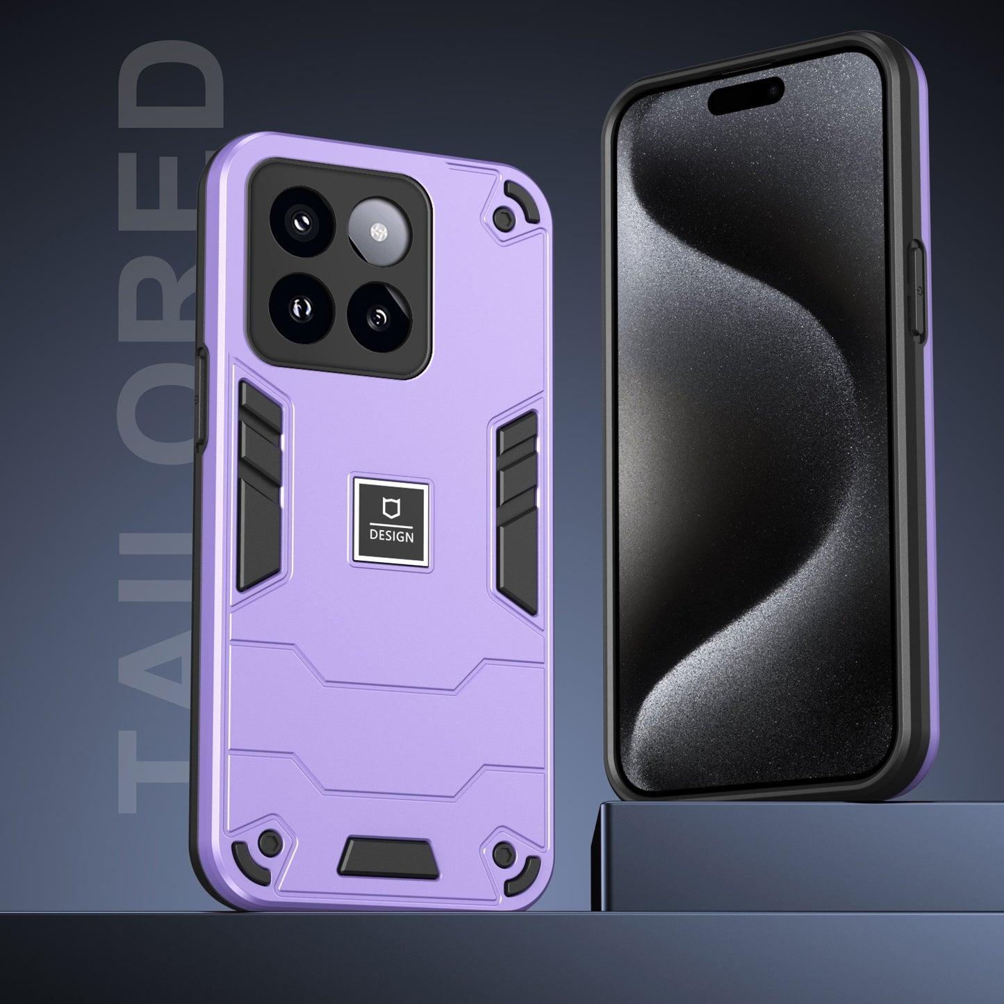 Xiaomi 14 Pro 2 in 1 Shockproof Phone Case, Rugged TPU+PC, Oil-Proof & Fingerprint Resistant, with Magnet-Ready