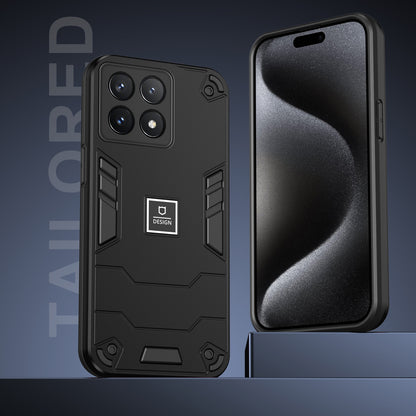 Xiaomi Poco X6 Pro 5G 2 in 1 Shockproof Phone Case, Rugged TPU+PC, Oil-Proof & Fingerprint Resistant, with Magnet-Ready