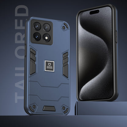 Xiaomi Poco X6 Pro 5G 2 in 1 Shockproof Phone Case, Rugged TPU+PC, Oil-Proof & Fingerprint Resistant, with Magnet-Ready
