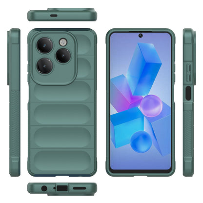 Infinix Hot 40 Pro Shock Absorbent Magic Shield TPU + Flannel Phone Case, Featuring Ridged Drop Protection, Bright Colours & Easy Access