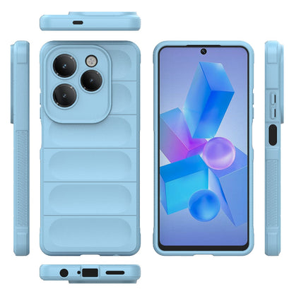 Infinix Hot 40 Pro Shock Absorbent Magic Shield TPU + Flannel Phone Case, Featuring Ridged Drop Protection, Bright Colours & Easy Access