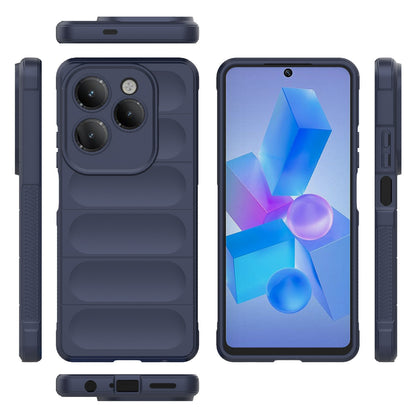 Infinix Hot 40 Pro Shock Absorbent Magic Shield TPU + Flannel Phone Case, Featuring Ridged Drop Protection, Bright Colours & Easy Access