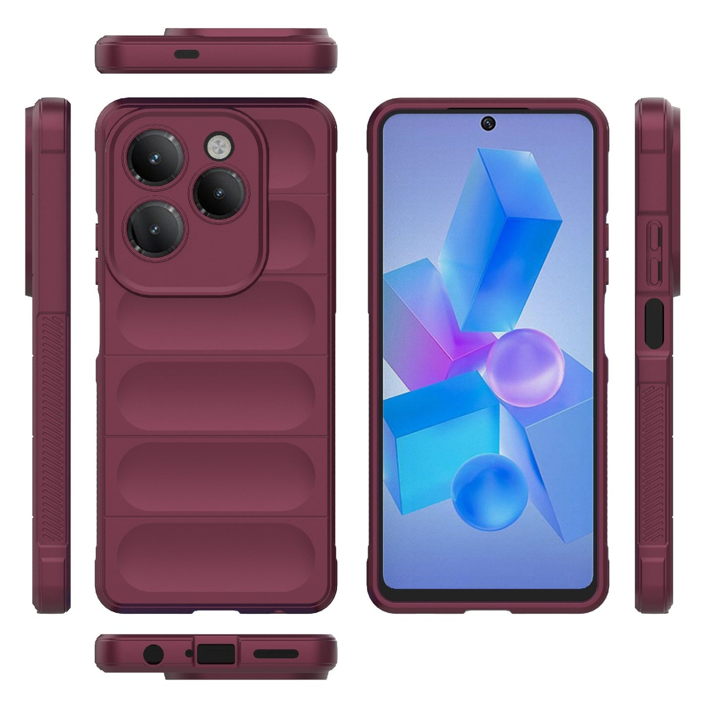 Infinix Hot 40 Pro Shock Absorbent Magic Shield TPU + Flannel Phone Case, Featuring Ridged Drop Protection, Bright Colours & Easy Access