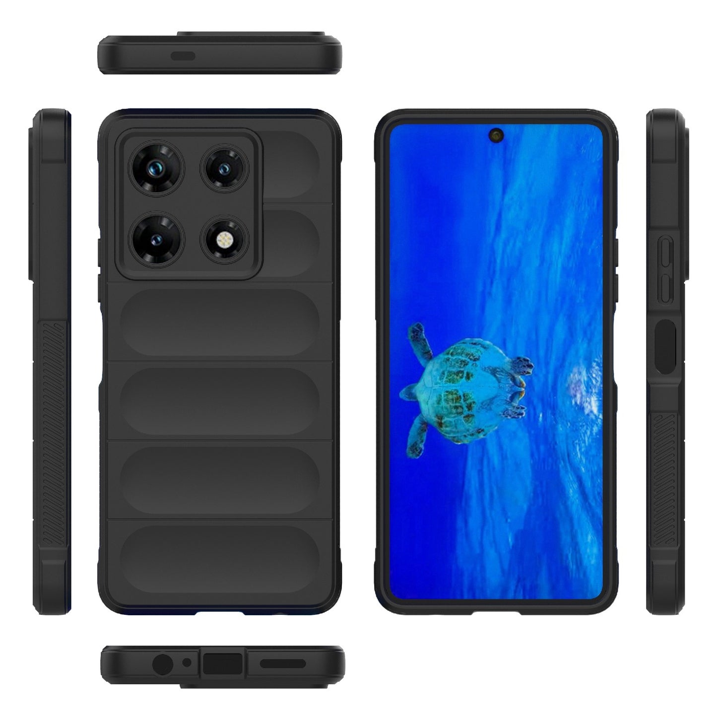 Infinix Note 30 Pro X6788 Shock Absorbent Magic Shield TPU + Flannel Phone Case, Featuring Ridged Drop Protection, Bright Colours & Easy Access