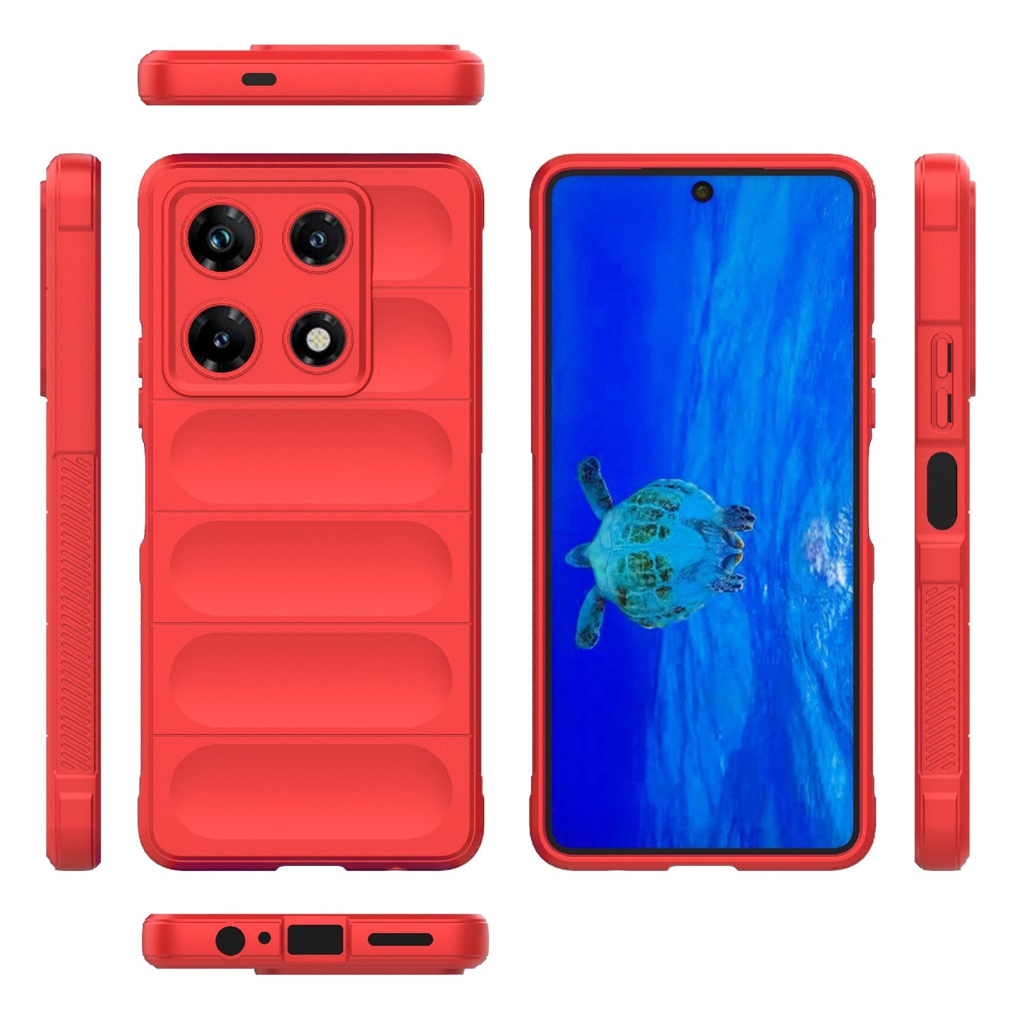 Infinix Note 30 Pro X6788 Shock Absorbent Magic Shield TPU + Flannel Phone Case, Featuring Ridged Drop Protection, Bright Colours & Easy Access