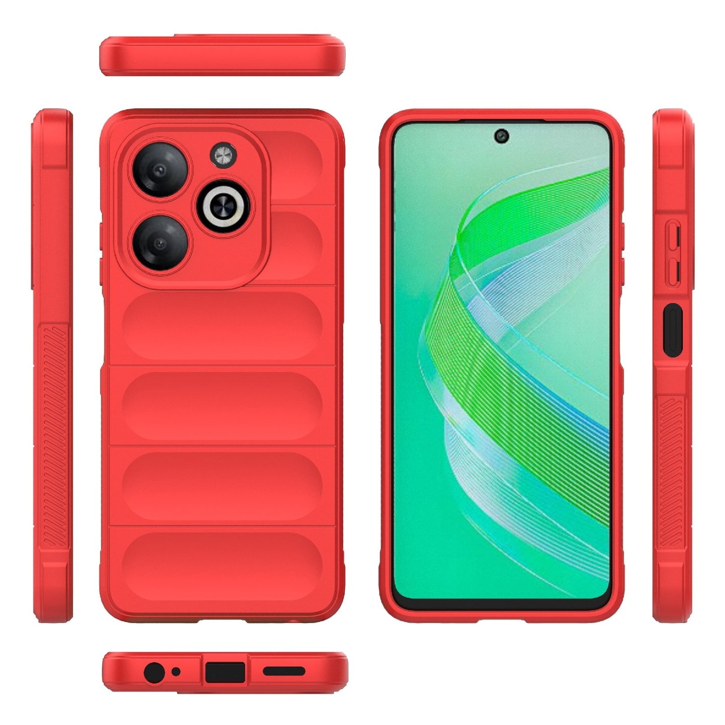 Infinix Smart 8 Shock Absorbent Magic Shield TPU + Flannel Phone Case, Featuring Ridged Drop Protection, Bright Colours & Easy Access