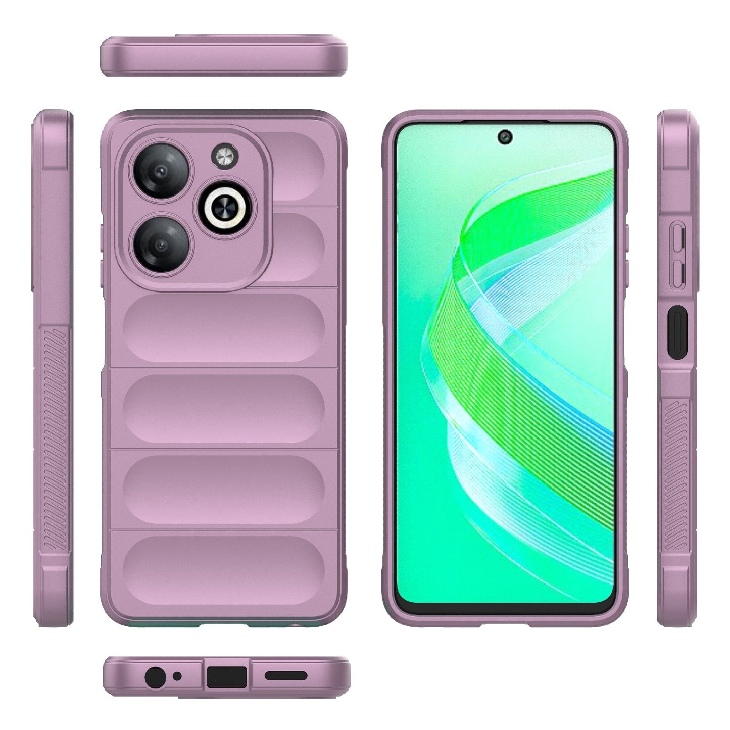 Infinix Smart 8 Shock Absorbent Magic Shield TPU + Flannel Phone Case, Featuring Ridged Drop Protection, Bright Colours & Easy Access