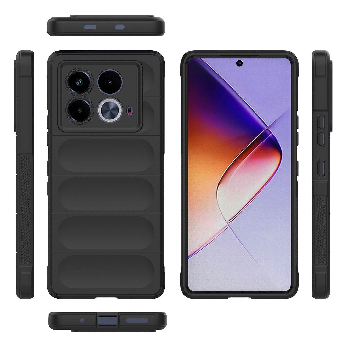 Infinix Note 40 5G India Shock Absorbent Magic Shield TPU + Flannel Phone Case, Featuring Ridged Drop Protection, Bright Colours & Easy Access