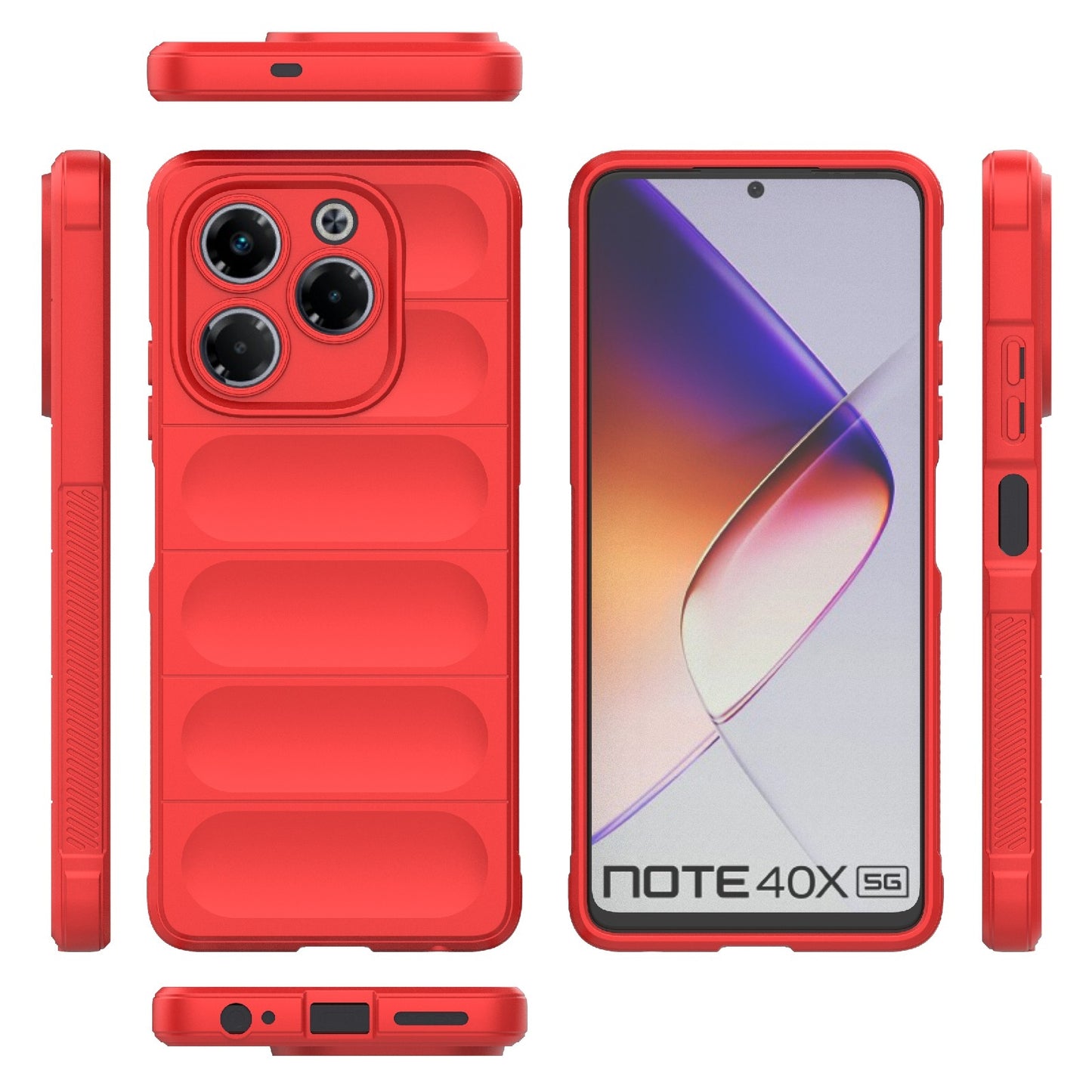 Infinix Note 40X 5G Global Shock Absorbent Magic Shield TPU + Flannel Phone Case, Featuring Ridged Drop Protection, Bright Colours & Easy Access