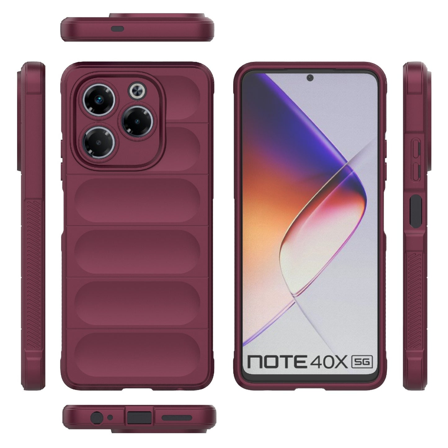 Infinix Note 40X 5G Global Shock Absorbent Magic Shield TPU + Flannel Phone Case, Featuring Ridged Drop Protection, Bright Colours & Easy Access