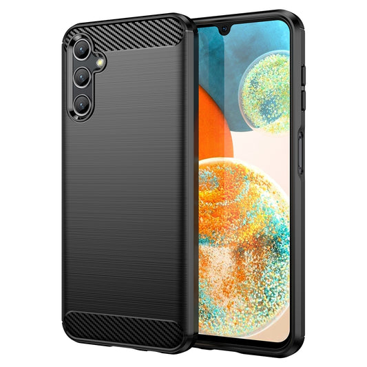 Samsung Galaxy Jump 3 Carbon Fibre Brushed Texture TPU Protective Phone Case Shockproof Slim Cover