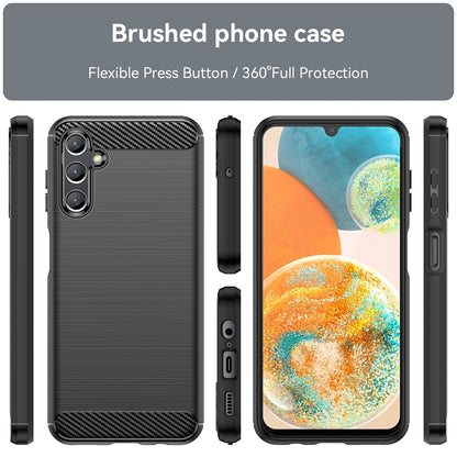 Samsung Galaxy Jump 3 Carbon Fibre Brushed Texture TPU Protective Phone Case Shockproof Slim Cover