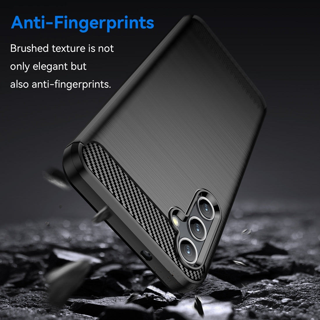 Samsung Galaxy Jump 3 Carbon Fibre Brushed Texture TPU Protective Phone Case Shockproof Slim Cover