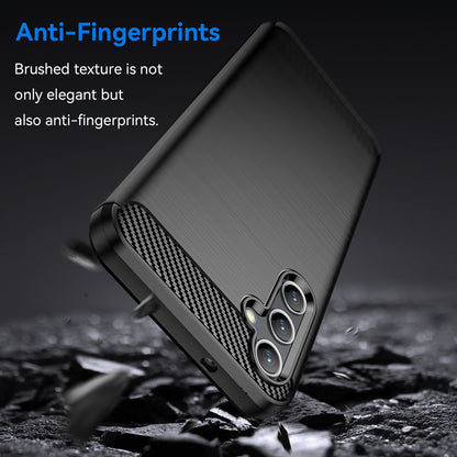 Samsung Galaxy Jump 3 Carbon Fibre Brushed Texture TPU Protective Phone Case Shockproof Slim Cover