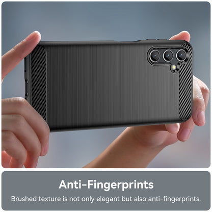 Samsung Galaxy Jump 3 Carbon Fiber Brushed Texture TPU Protective Phone Case Shockproof Slim Cover