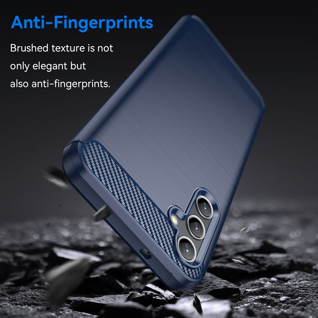 Samsung Galaxy Jump 3 Carbon Fibre Brushed Texture TPU Protective Phone Case Shockproof Slim Cover