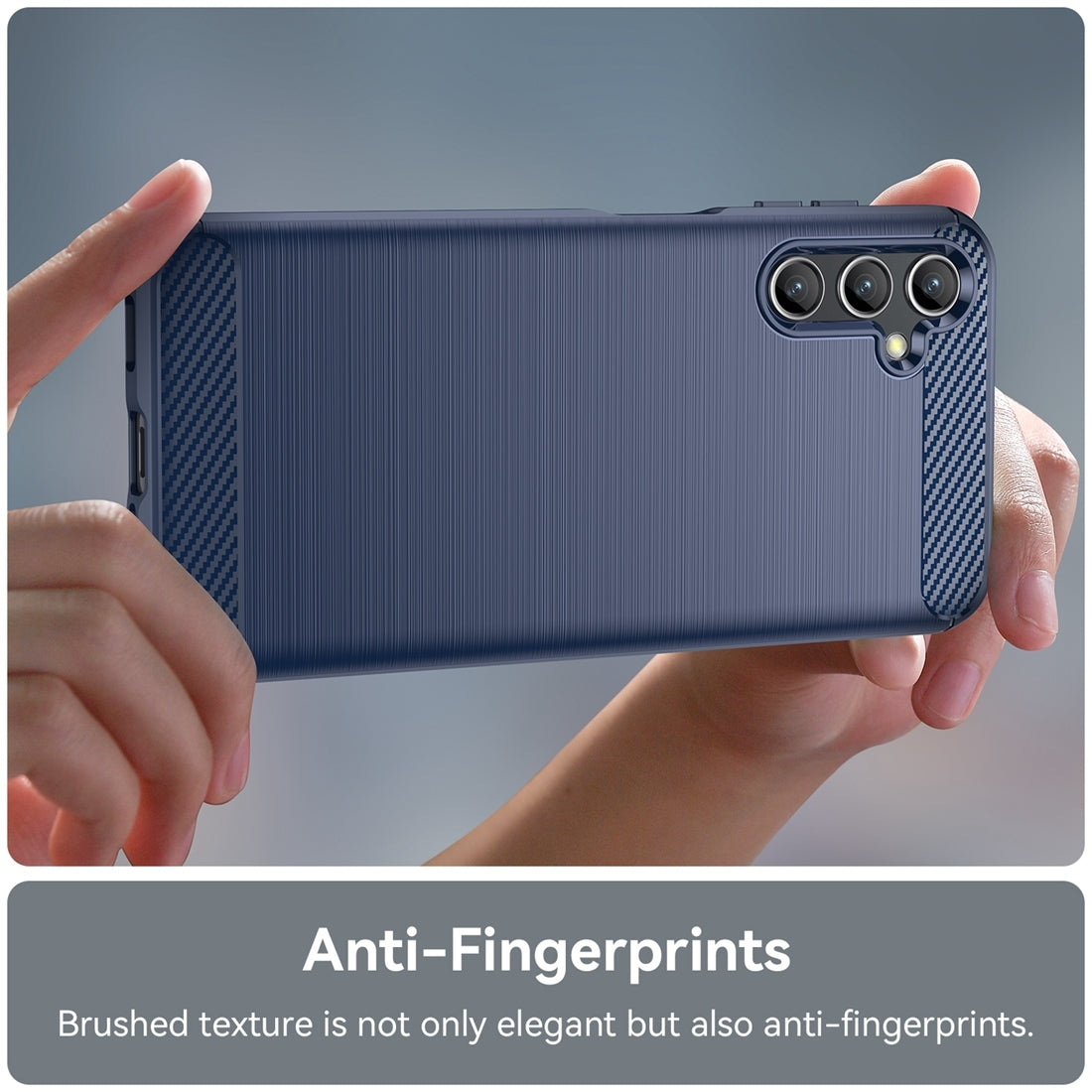 Samsung Galaxy Jump 3 Carbon Fibre Brushed Texture TPU Protective Phone Case Shockproof Slim Cover