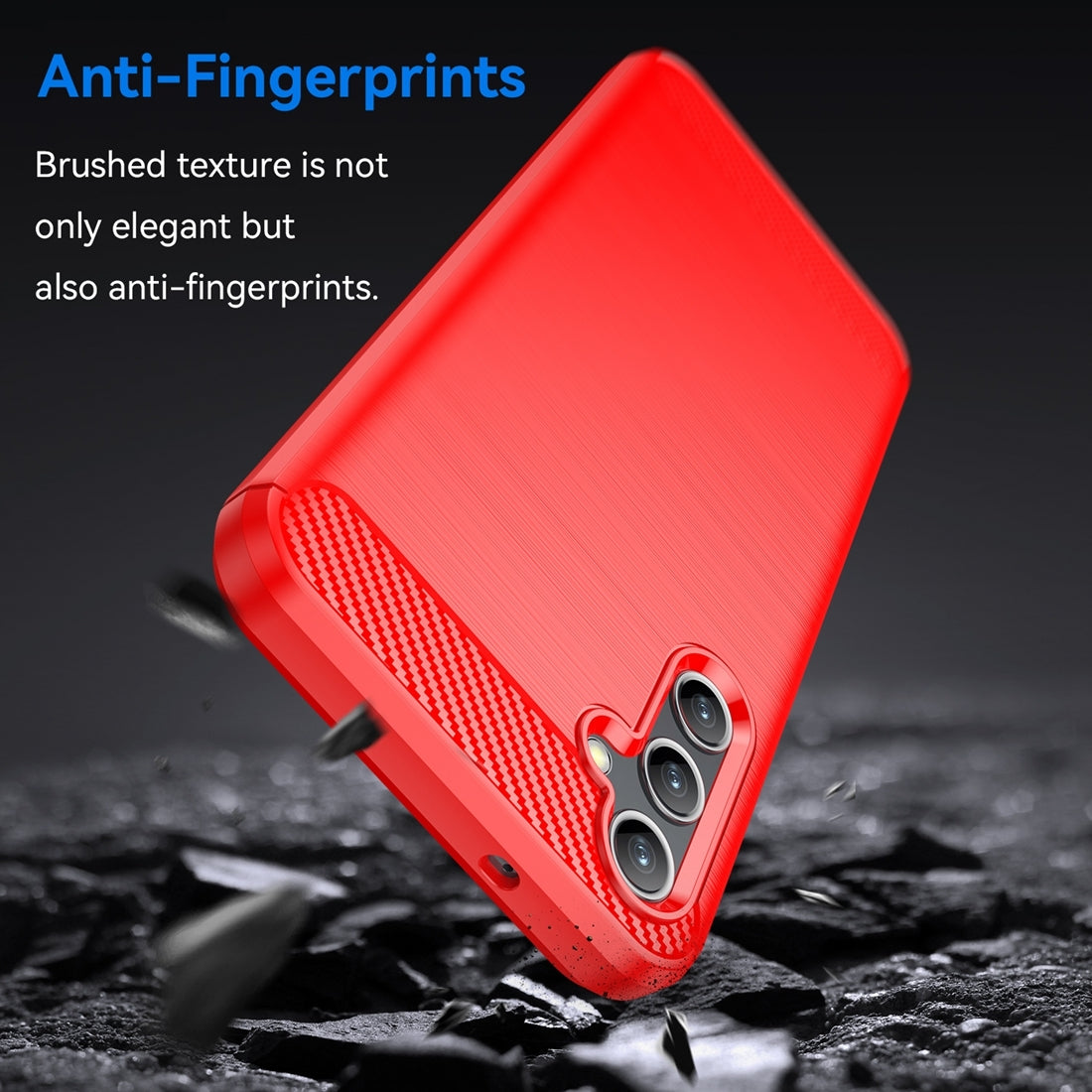 Samsung Galaxy Jump 3 Carbon Fibre Brushed Texture TPU Protective Phone Case Shockproof Slim Cover