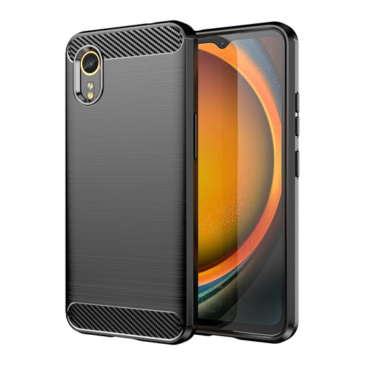 Samsung Galaxy Xcover 7 Carbon Fibre Brushed Texture TPU Protective Phone Case Shockproof Slim Cover
