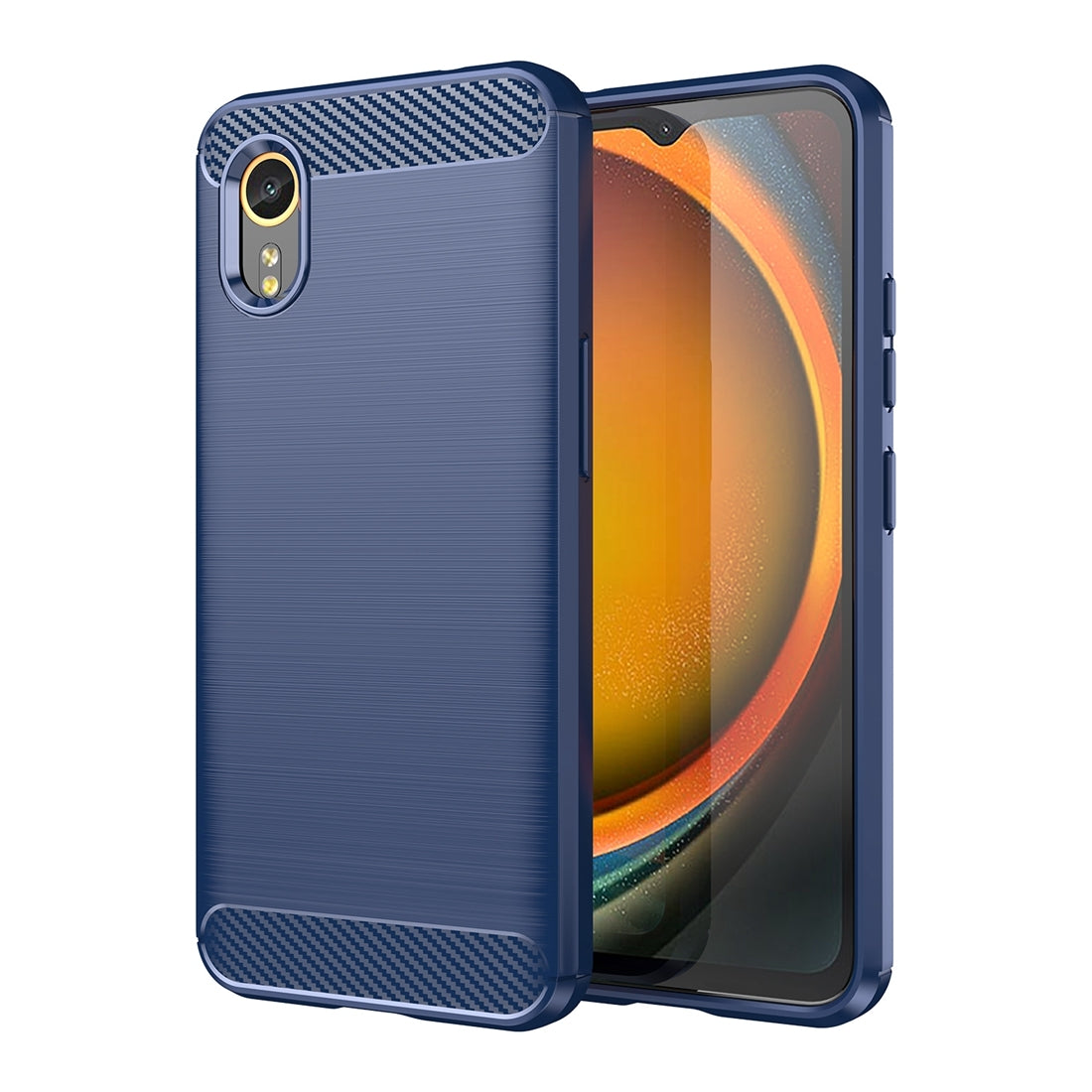 Samsung Galaxy Xcover 7 Carbon Fibre Brushed Texture TPU Protective Phone Case Shockproof Slim Cover