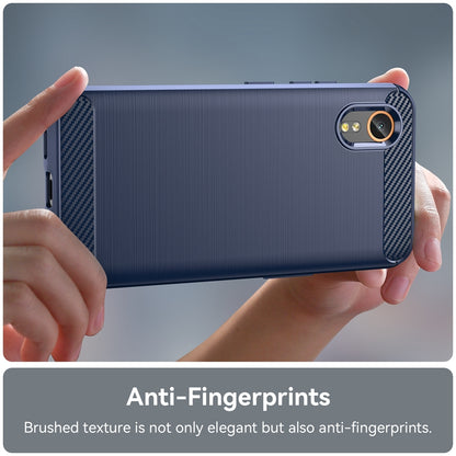 Samsung Galaxy Xcover 7 Carbon Fibre Brushed Texture TPU Protective Phone Case Shockproof Slim Cover