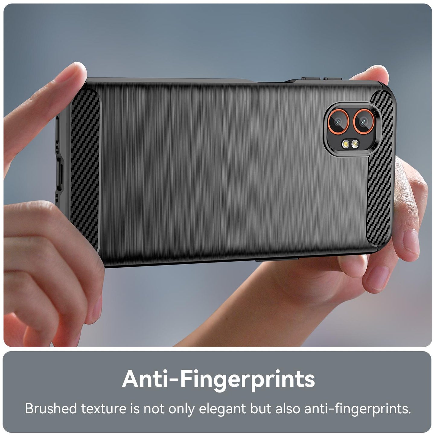 Samsung Galaxy Xcover 7 Pro Carbon Fibre Brushed Texture TPU Protective Phone Case Shockproof Slim Cover