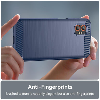 Samsung Galaxy Xcover 7 Pro Carbon Fiber Brushed Texture TPU Protective Phone Case Shockproof Slim Cover
