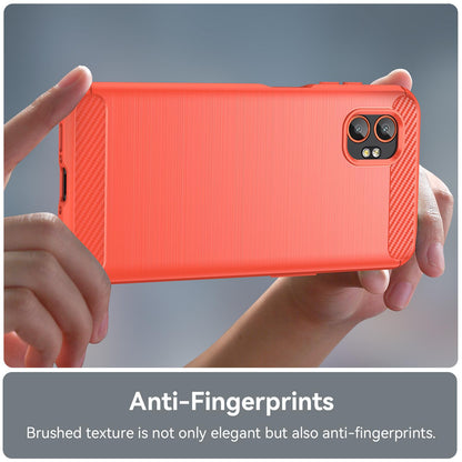 Samsung Galaxy Xcover 7 Pro Carbon Fibre Brushed Texture TPU Protective Phone Case Shockproof Slim Cover