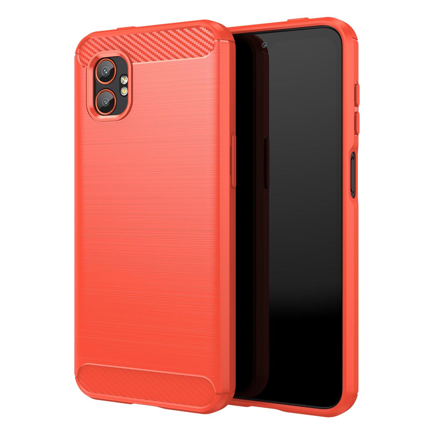 Samsung Galaxy Xcover 7 Pro Carbon Fiber Brushed Texture TPU Protective Phone Case Shockproof Slim Cover