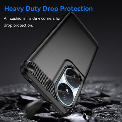 Honor 90 Smart Carbon Fiber Brushed Texture TPU Protective Phone Case Shockproof Slim Cover