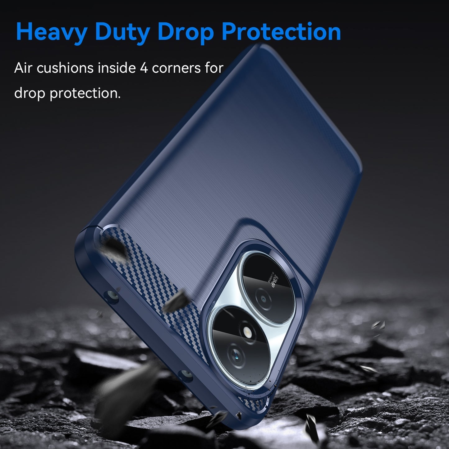 Honor 90 Smart Carbon Fibre Brushed Texture TPU Protective Phone Case Shockproof Slim Cover