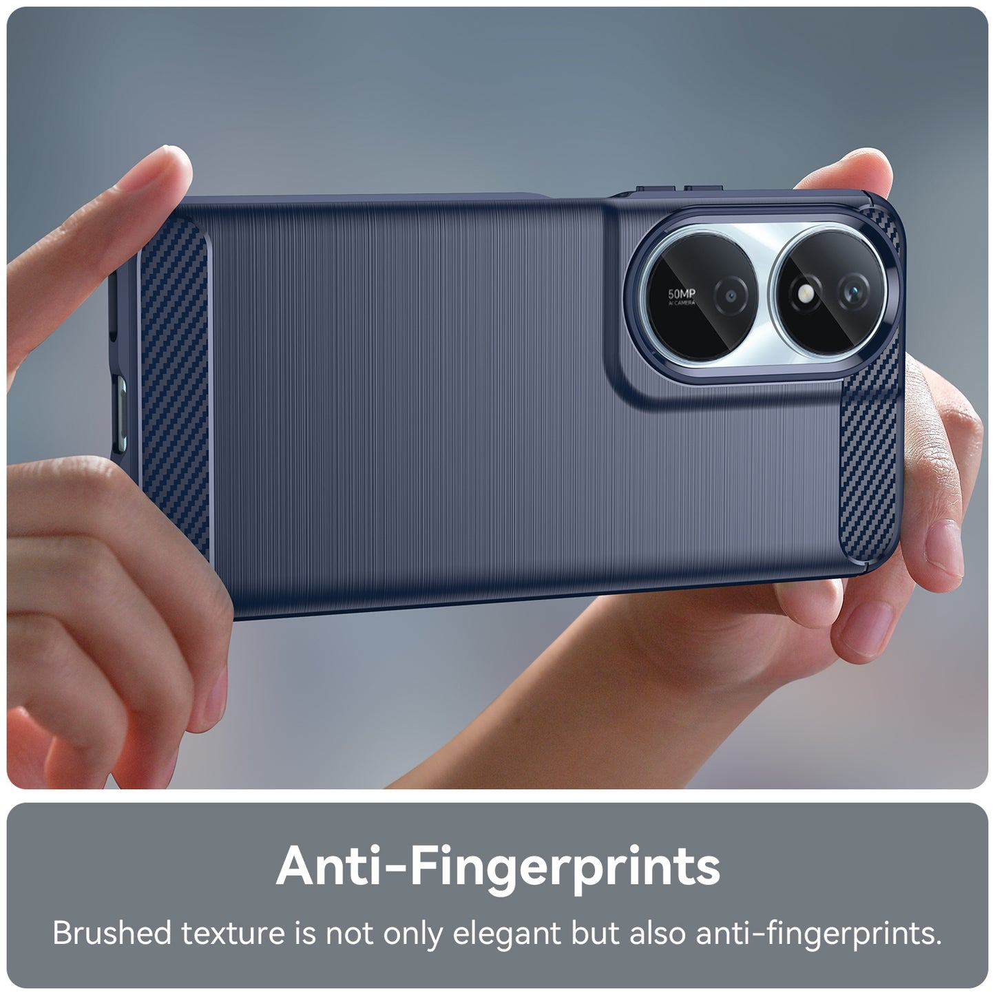 Honor 90 Smart Carbon Fibre Brushed Texture TPU Protective Phone Case Shockproof Slim Cover