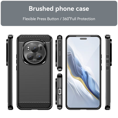 Honor Magic 6 Pro Carbon Fibre Brushed Texture TPU Protective Phone Case Shockproof Slim Cover
