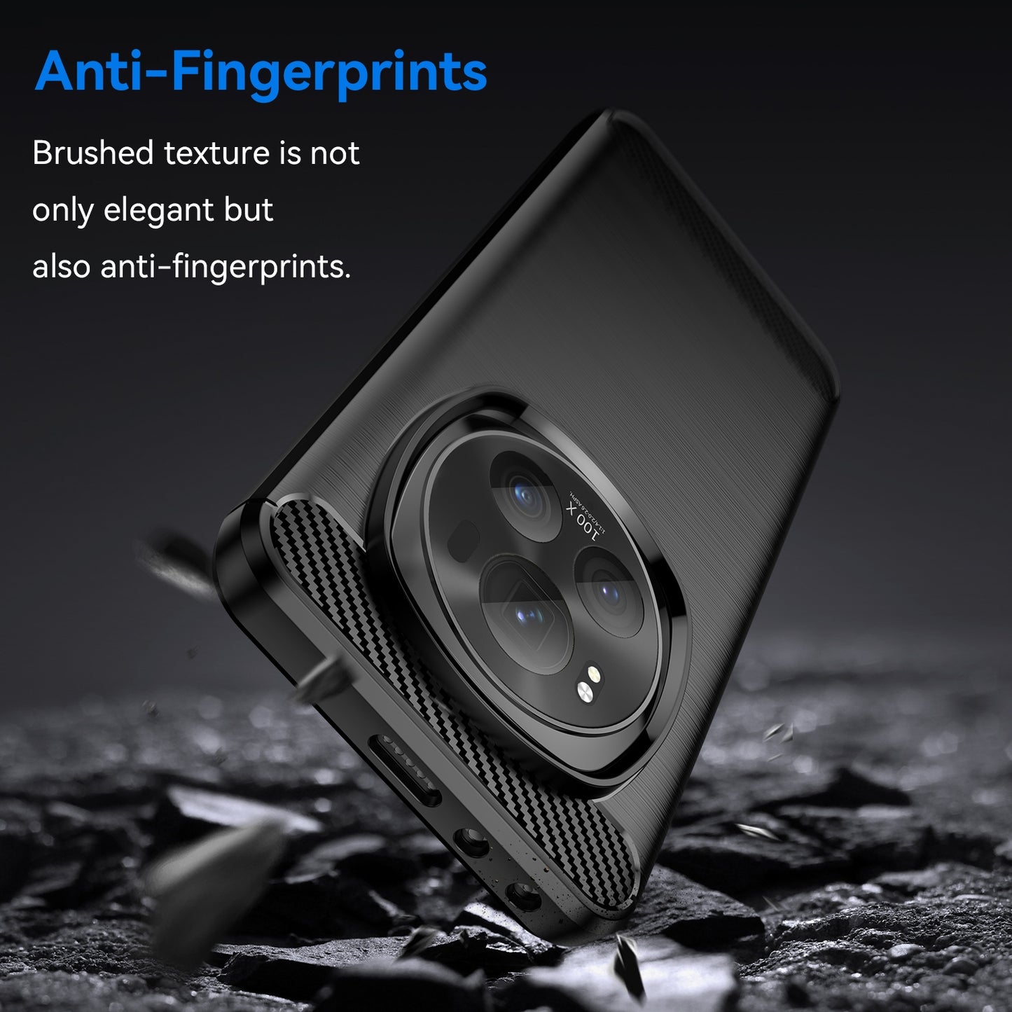Honor Magic 6 Pro Carbon Fibre Brushed Texture TPU Protective Phone Case Shockproof Slim Cover