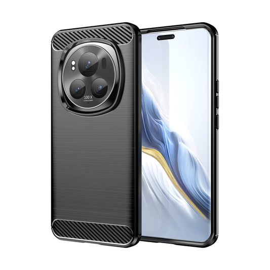 Honor Magic 6 Pro Carbon Fiber Brushed Texture TPU Protective Phone Case Shockproof Slim Cover