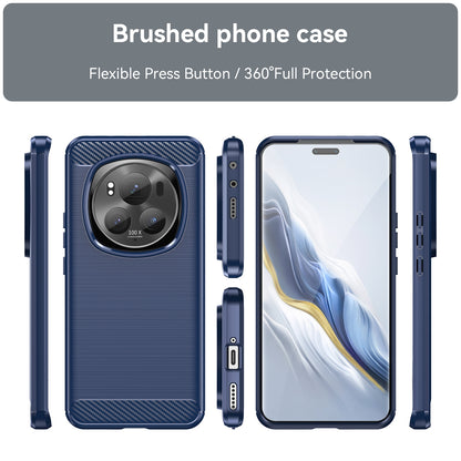 Honor Magic 6 Pro Carbon Fibre Brushed Texture TPU Protective Phone Case Shockproof Slim Cover