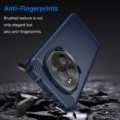 Honor Magic 6 Pro Carbon Fibre Brushed Texture TPU Protective Phone Case Shockproof Slim Cover