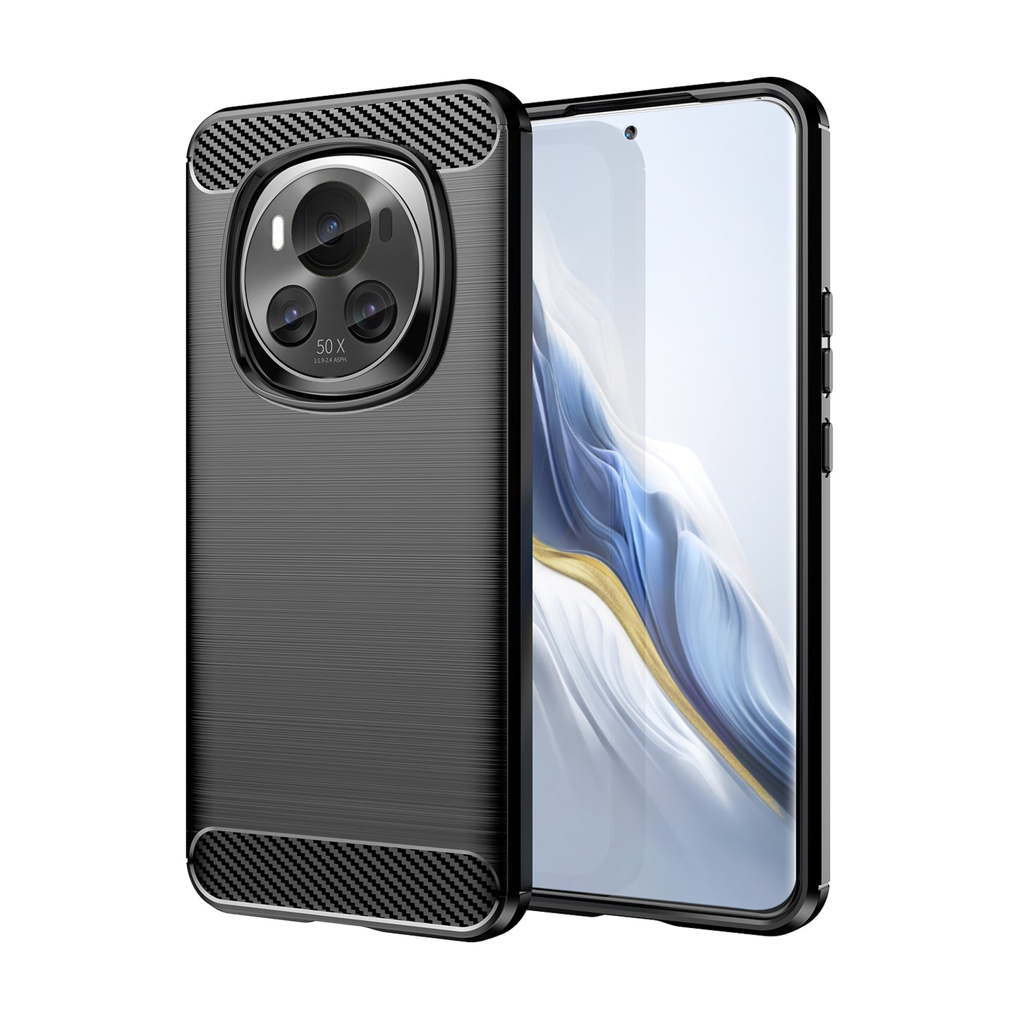 Honor Magic 6 Carbon Fiber Brushed Texture TPU Protective Phone Case Shockproof Slim Cover