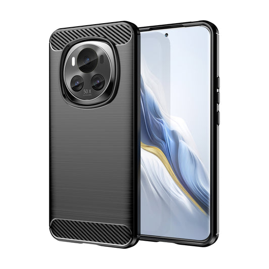 Honor Magic 6 Carbon Fiber Brushed Texture TPU Protective Phone Case Shockproof Slim Cover