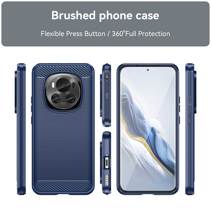 Honor Magic 6 Carbon Fibre Brushed Texture TPU Protective Phone Case Shockproof Slim Cover