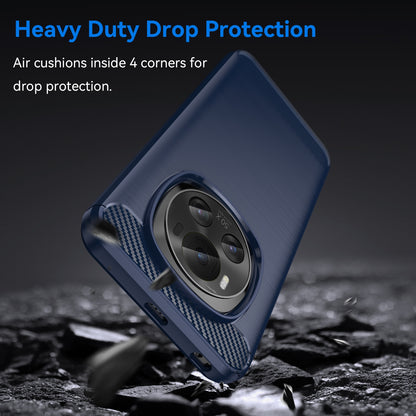 Honor Magic 6 Carbon Fiber Brushed Texture TPU Protective Phone Case Shockproof Slim Cover