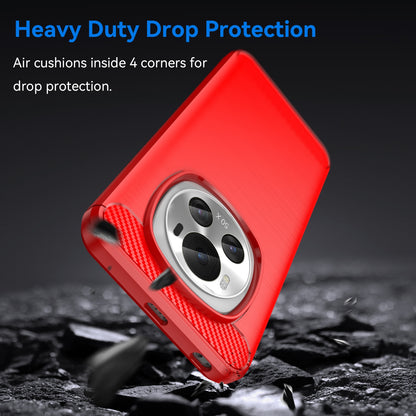 Honor Magic 6 Carbon Fiber Brushed Texture TPU Protective Phone Case Shockproof Slim Cover