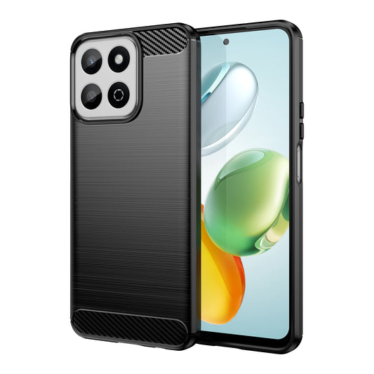 Honor 200 Smart Carbon Fibre Brushed Texture TPU Protective Phone Case Shockproof Slim Cover