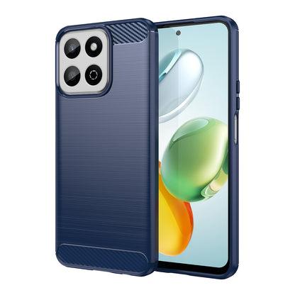 Honor 200 Smart Carbon Fiber Brushed Texture TPU Protective Phone Case Shockproof Slim Cover