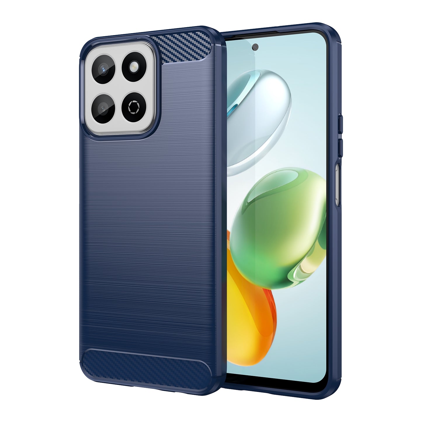 Honor Play 60 Plus Carbon Fibre Brushed Texture TPU Protective Phone Case Shockproof Slim Cover