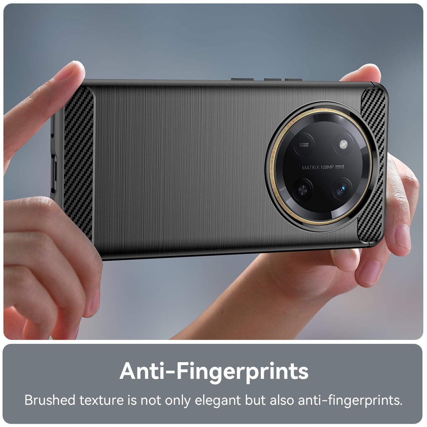 Honor X60 Pro Carbon Fiber Brushed Texture TPU Protective Phone Case Shockproof Slim Cover
