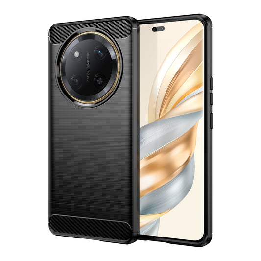 Honor X60 Pro Carbon Fiber Brushed Texture TPU Protective Phone Case Shockproof Slim Cover